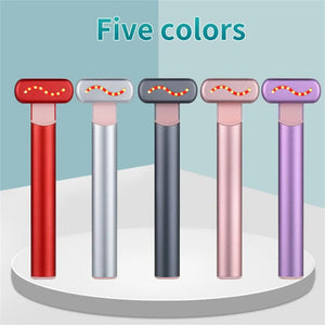 EMS Hot Compress Eye Massager Wand Smart Red LED Rejuvenation Eye Skin Tighten Anti Aging Eye Dark Circle Removal Skin Care Tool