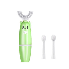 Load image into Gallery viewer, Battery Powered Kids U Shape Vibration Electric Toothbrush Waterproof Children Teeth Brush