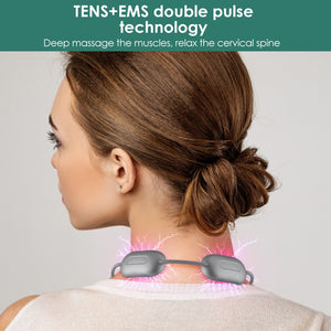 Remote Smart Neck Shoulder EMS Muscle Massager Trainer Relaxation Electric Pain Relief ToolCervical Vertebra Physiotherapy