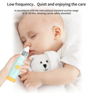 Electric Nasal Absorber Silent Baby Obstruction Rhinitis Cleaner Nasal Aspirator Removable Washable Suction Heads Cups