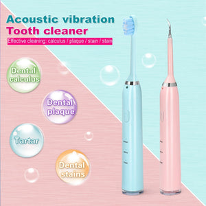 Newest 6in1 Electric Toothbrush Tooth Cleaner USB Rechargeable 3 Modes Sonic Dental Scaler High-frequency to Remove Tartar Stain