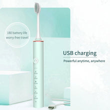 Load image into Gallery viewer, Ultrasonic Sonic Electric Toothbrush for Adults USB Rechargeable Waterproof Electric Teeth Tooth Brushes with 16 Replacement Heads
