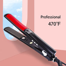 Load image into Gallery viewer, Professional Hair Straightener Nano-Titanium Keratin Hair Flat Iron 470℉ High Temperature Salon Hair Styling Tools Dual Voltage