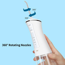 Load image into Gallery viewer, Electric Oral Dental Irrigator Portable Water Jet Flosser USB 4 Modes Teeth Cleaning Tooth Pick Floss IPX7 300ML + 4 Tips