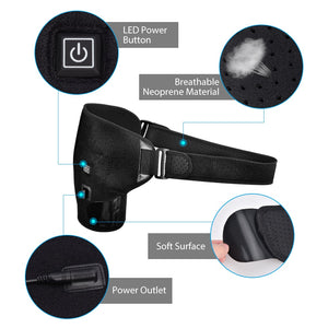 Electric Heat Adjustable Shoulder Brace Back Support Belt for Dislocated Shoulder Rehabilitation Injury Pain Wrap