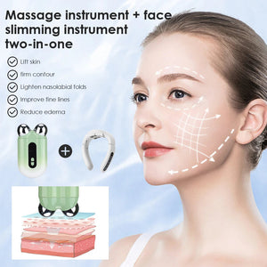 EMS Facial Massager Roller Microcurrent Face Lifting Machine V-Face Roller Massager Skin Rejuvenation Anti-Wrinkle Beauty Device