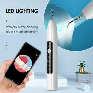 Electric Dental Tartar Scraper Ultrasonic Dental Scaler for Teeth Cleaning Stone Plaque Remover Eliminator with Intraoral Camera