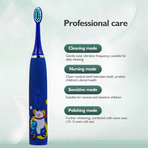 Sonic Toothbrush Electric for Kids Tooth Brush Children IPX6 Waterproof Teeth Cleaning Whitening Soft Bristle Toothbrush