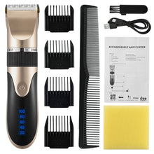 Load image into Gallery viewer, Professional Hair Trimmer Digital USB Rechargeable Hair Clipper for Men Haircut Ceramic Blade Razor Hair Cutter Barber Machine