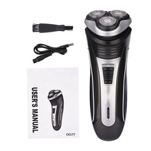 Load image into Gallery viewer, Electric Hair Beard Trimmer USB Rechargeable Shaver 3D Floating Heads Razors For Men Bareheaded Shaving Face Care Hair Cutting
