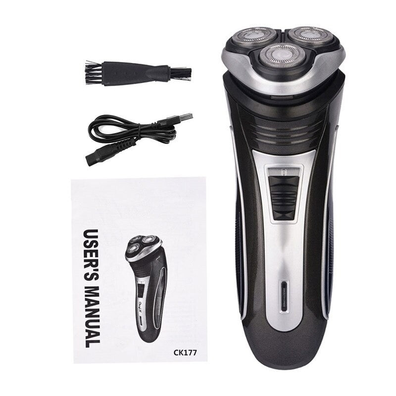 Electric Hair Beard Trimmer USB Rechargeable Shaver 3D Floating Heads Razors For Men Bareheaded Shaving Face Care Hair Cutting