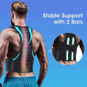 Alloy Bar Posture Corrector Scoliosis Back Brace Spine Corset Shoulder Therapy Support Posture Correction Belt Orthopedic Back