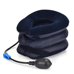 Neck Massager 3/4 Layer Inflatable Air Cervical Neck Traction Support Pain Stress Relief Neck Collar Pillow Neck Stretching Brace