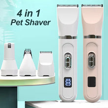 Load image into Gallery viewer, Dog Clippers Low Noise Paw Trimmer Rechargeable Pet Cat Grooming Kit Multifunctional Cordless Quiet Pet Nail Grinder Dog Shaver
