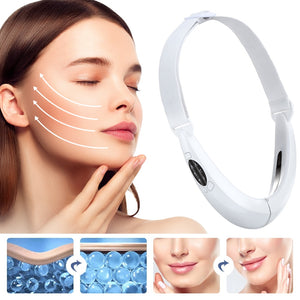 Face Slimming Massager V-Line Up Lift Belt Machine LED Photon Light Treatment EMS Massage Rechargeable Anti Age Facial Slimmer