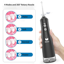 Load image into Gallery viewer, 310ml Oral Irrigator Dental Portable Water Flosser USB Rechargeable 4 Modes IPX7 Water Jet Floss Pick for Cleaning Teeth 4Nozzle