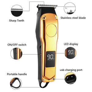 Professional Barber Hair Clipper Rechargeable Electric Cutting Machine Beard Trimmer Shaver Razor for Men Cutter