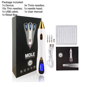 Mole Removal Pen Sweep Spot Wart Corn Dark Remover LCD Professional 9 Speed Skin Care Salon Beauty Tool