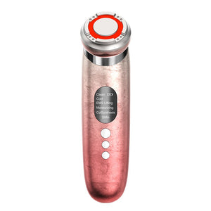 EMS Hot Cold Vibration Face Massager Red Blue Photon Acne Remover Facial Cleaser Anti Wrinkle Lifting Skin Rejuvenation Device