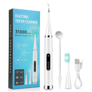 Electric Teeth Tartar Cleaner Dental High Frequency Vibration for Calculus Plaque Stains Removal Tooth Brush Teeth Whitening