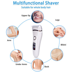 USB Rechargeable Lady Shaver Hair Removal Clipper Device Women Epilator Electric Shaving Scraping Razor Remover Waterproof