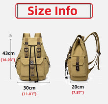 Load image into Gallery viewer, School Backpack Bags Backpacks Hiking Backpack Canvas Bookbag for Men Travel Backpacks Outdoor Sports Bags