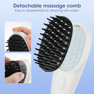 Red Blue Light Electric Massage Comb Scalp Head Massager Photon Physiotherapy Hair Care Comb Vibrating IPL Comb Anti Hair Loss