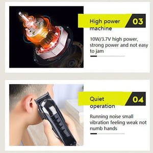 Professional Cordless Hair Clipper Rechargeable Electric Men Trimmer Barber Powerful Fade Hair Cutting Machine Cutter