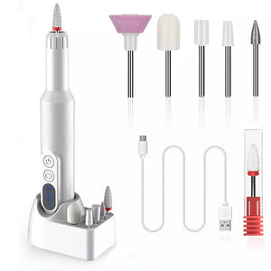 Electric Nail Drill Machine with Charging Base Electric Nail Sander Cordless Rechargable Manicure Pedicure Set Nail Art Tools