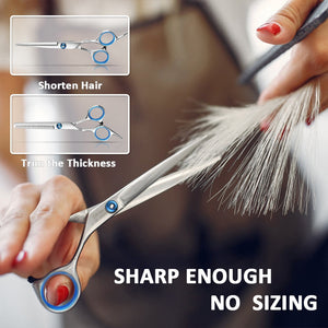 11Pcs Hairdressing Scissors Set Professional Flat Scissors Thinning Scissors Hair Salon Children Home Hair Cutting Tools