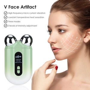 EMS Facial Massager Roller Microcurrent Face Lifting Machine V-Face Roller Massager Skin Rejuvenation Anti-Wrinkle Beauty Device