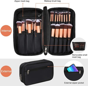 Professional Cosmetic Bag Beauty Case Toiletry Brush Organizer  Multi Functional Makeup Bag for Travel & Home