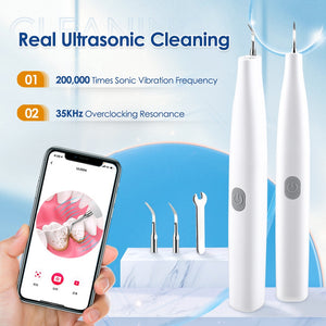 Ultrasonic Visual Dental Cleaning Teeth Whitening Kit Tartar Eliminator Scraper Scaling Tooth Cleaner Dental Calculus Removal