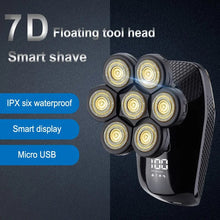 Load image into Gallery viewer, 7D Independently 7 Cutter Floating Head Waterproof Electric Razor Multifunction USB Charge Trimmer Men Shaver For Men