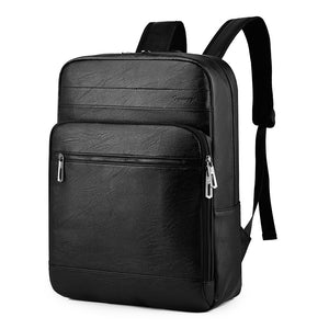 Multifunctional Backpack For Men High-quality PU Leather Laptop Backbag Luxury Waterproof Portable Travel Bag For Male