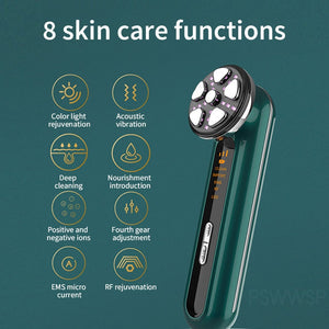 RF EMS LED Light Skin Rejuvenation Beauty Instrument Facial Mesotherapy Radio Frequency Skin Tightening Skin Care Face Massager