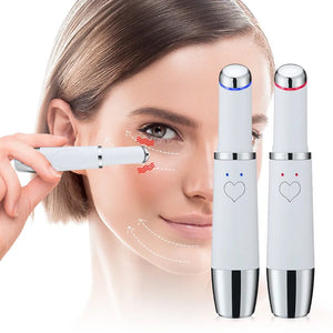 Electric Eye Massager Vibration Heated Beauty Massage Device For Dark Circles Puffiness Eye Fatigue Removal Wrinkle Eye Care Pen