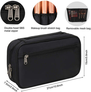 Professional Cosmetic Bag Beauty Case Toiletry Brush Organizer  Multi Functional Makeup Bag for Travel & Home