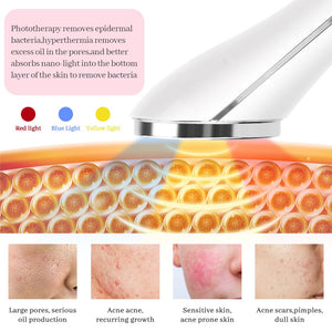 3 Colors LED Facial Beauty Device Heating Photon Skin Tightening Rejuvenation Massager Wrinkle Acne Removal Anti Aging