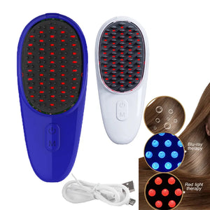 LED Light Therapy Massage Comb Negative Ion Anti hair Loss Comb Electric  Hair Care Head Massage Brush