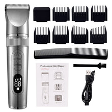 Load image into Gallery viewer, Full Body Washable Electric Hair Clipper Ceramic Professional Fine Adjustable Hair Trimmer Low Noise Hair Cutting Machine Razor