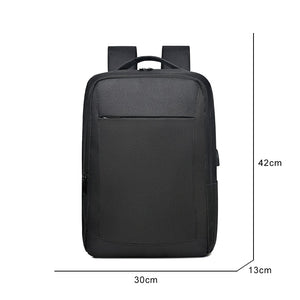 Fashion Men's Backpack Oxford Cloth Waterproof Large Capacity Shoulder Bag Holds 15.6 Inches Laptop Bag With USB Port Rucksack