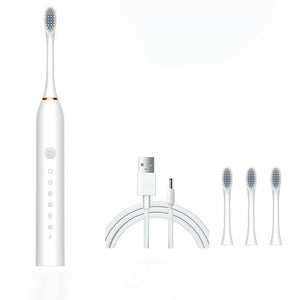 Ultrasonic Electric Toothbrush Rechargeable USB for Adults 6 Modes Sonic Electric Tooth Brush Teeth Whitening IPX7 Cleansing Heads