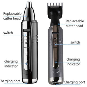 Electric Nose and Ear Trimmer 2 In 1 Face Care Hair Trimmer for Men Personal Care Tools Small Clipper with Cutting Guides