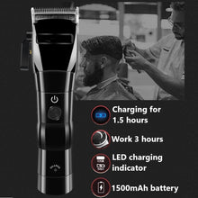 Load image into Gallery viewer, Hair Clipper Oil Head Electric Shear Steel Cutter Head Wireless Charging Electric Hair Clipper