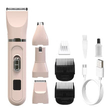 Load image into Gallery viewer, Dog Clippers Low Noise Paw Trimmer Rechargeable Pet Cat Grooming Kit Multifunctional Cordless Quiet Pet Nail Drill Dog Shaver