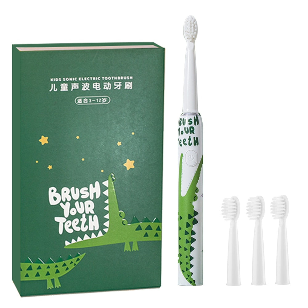 Child Toothbrush Children Sonic Electric Tooth Brush Children's Teeth Cleaning Kids Toothbrushes for Children Cartoon with Heads