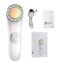 Load image into Gallery viewer, 7 in 1 Face Lifting Machine EMS Micro Current Galvanic Facial Massager Face Tightening Device Red and Blue Light Skin Care Tools