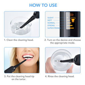 Electric Teeth Whitening Tooth Stains Tartar Scraper Remove Teeth Cleaner Oral Irrigation Care High Frequency Dental Tool