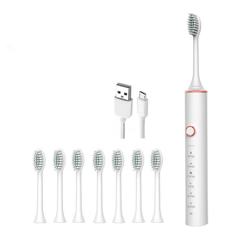 Smart Sonic Electric Toothbrush USB Ultrasonic Electric Toothbrush for Adults Automatic Tooth Brush Teeth Cleaning IPX7 Waterproof